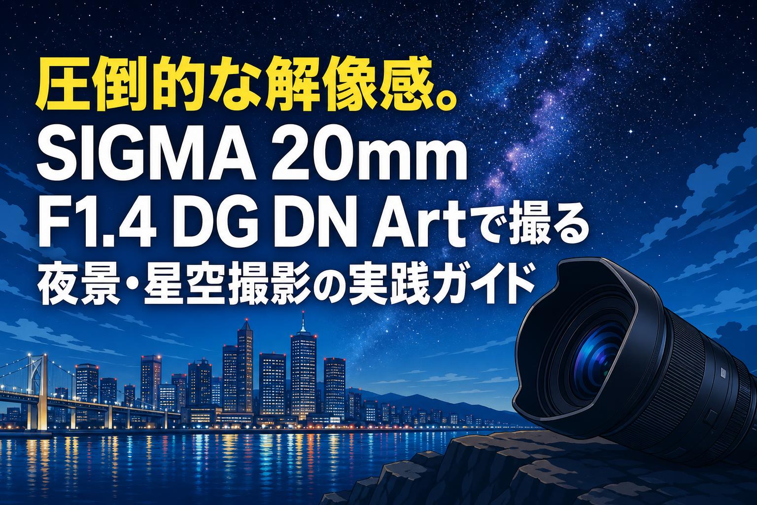 圧倒的な解像感。SIGMA 20mm F1.4 DG DN Artで撮る夜景・星空撮影の実践ガイド