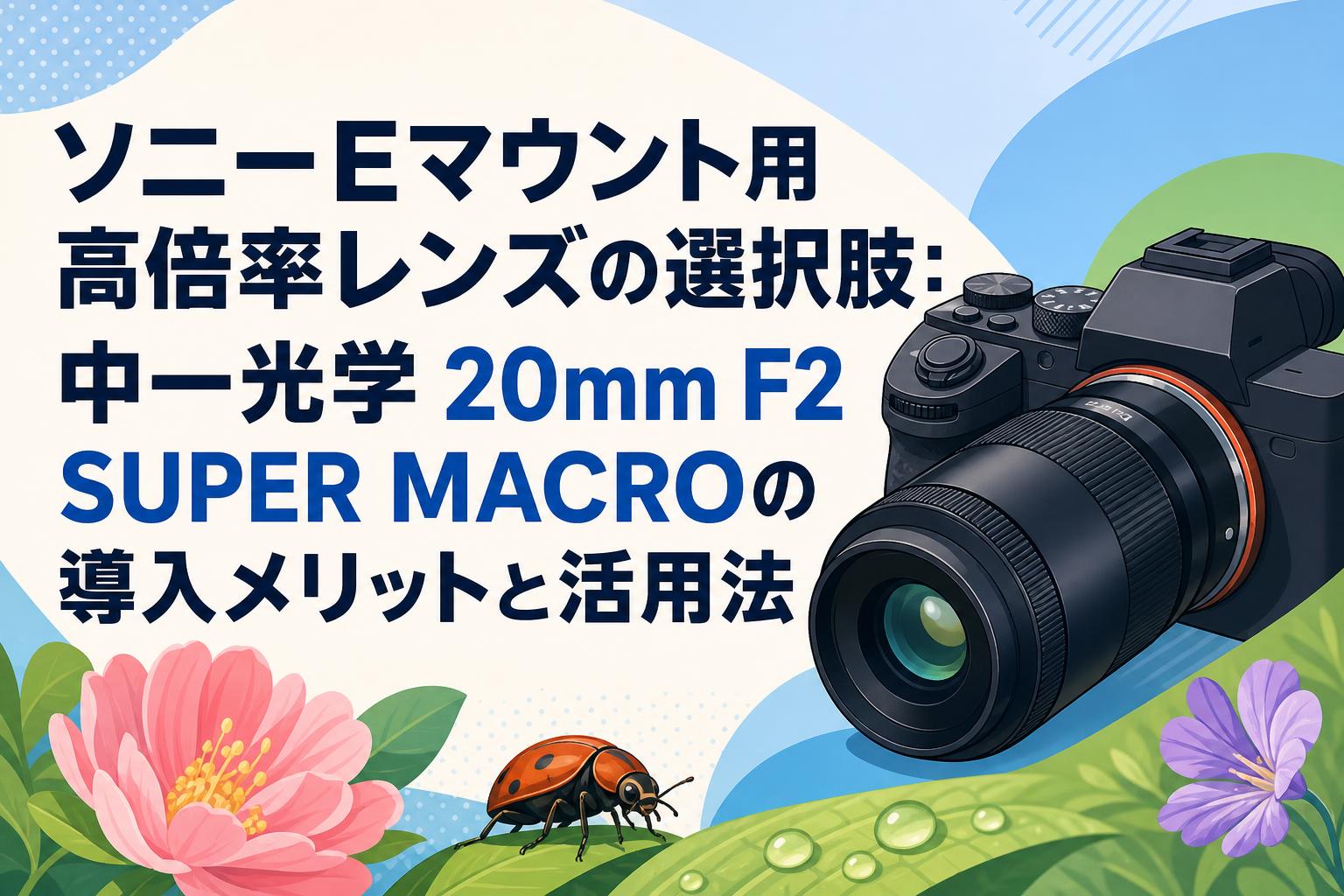 ソニーEマウント用高倍率レンズの選択肢：中一光学 20mm F2 SUPER MACROの導入メリットと活用法