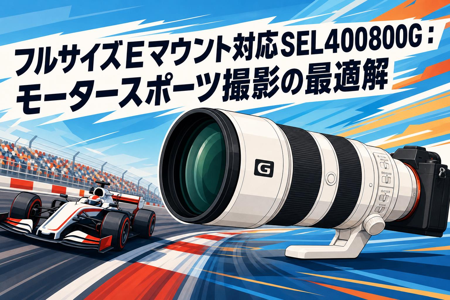 フルサイズEマウント対応SEL400800G：モータースポーツ撮影の最適解