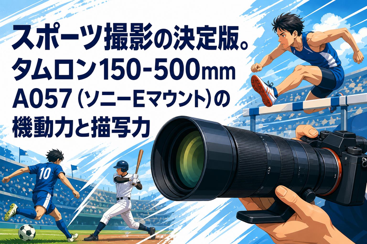 スポーツ撮影の決定版。タムロン150-500mm A057（ソニーEマウント）の機動力と描写力