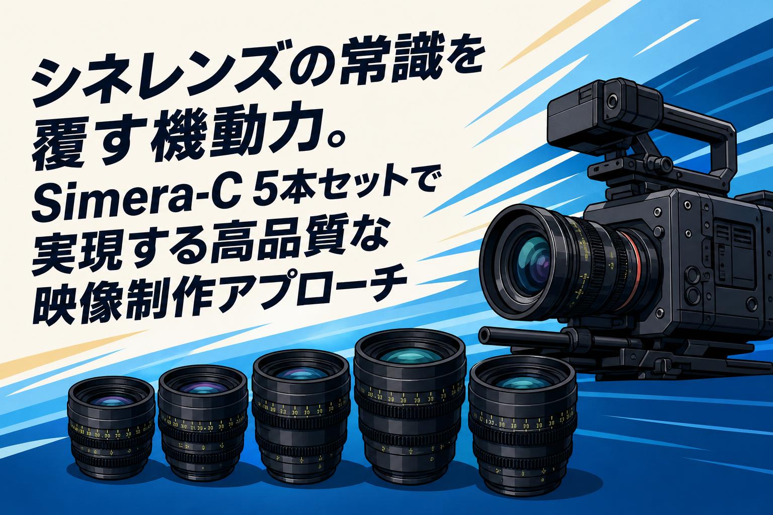 シネレンズの常識を覆す機動力。Simera-C 5本セットで実現する高品質な映像制作アプローチ