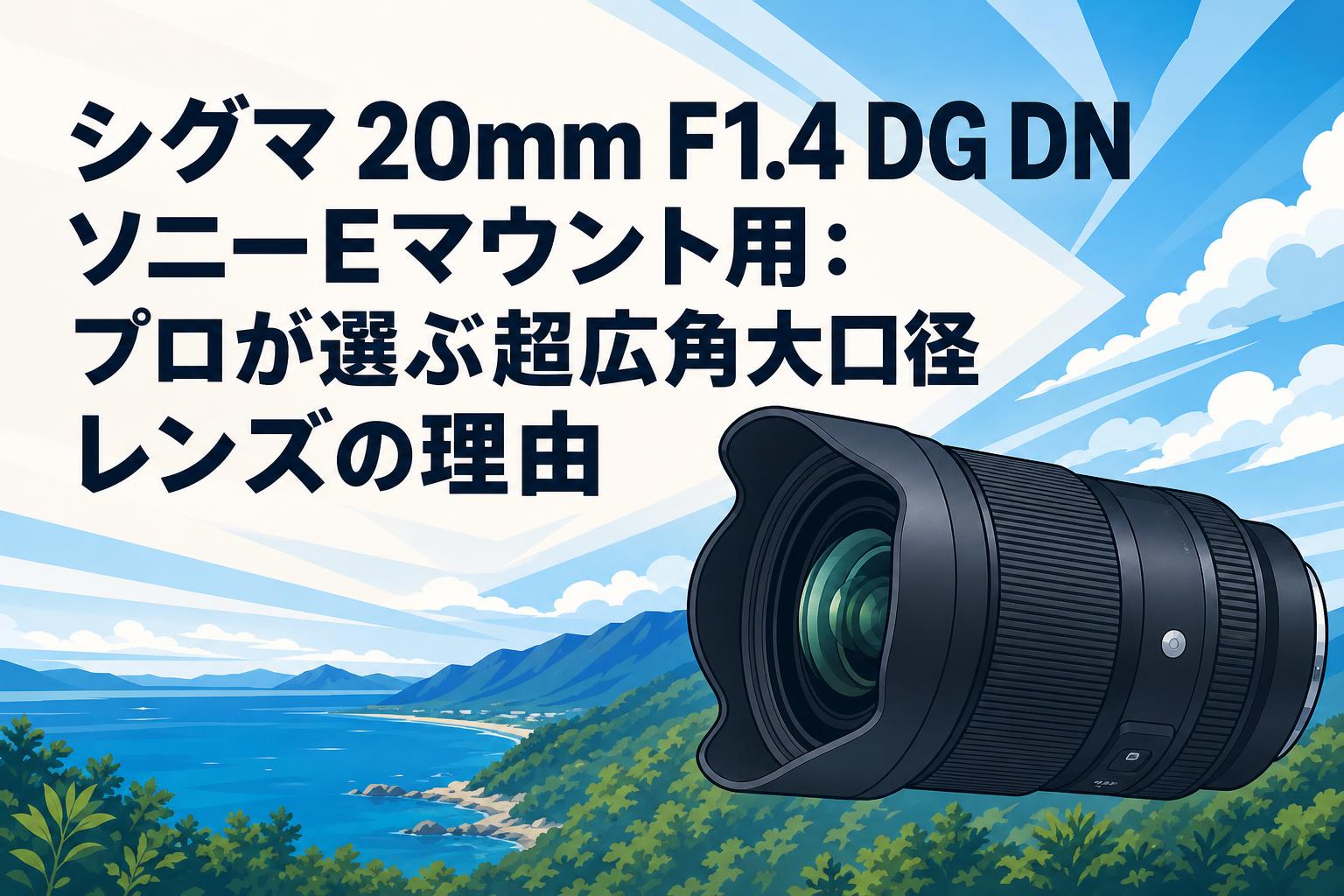 シグマ 20mm F1.4 DG DN ソニーEマウント用：プロが選ぶ超広角大口径レンズの理由