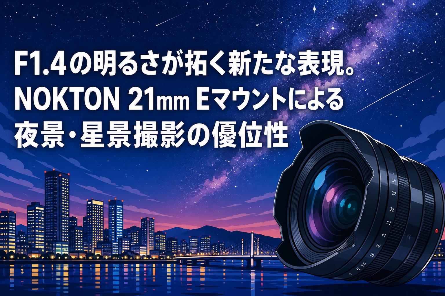 F1.4の明るさが拓く新たな表現。NOKTON 21mm Eマウントによる夜景・星景撮影の優位性