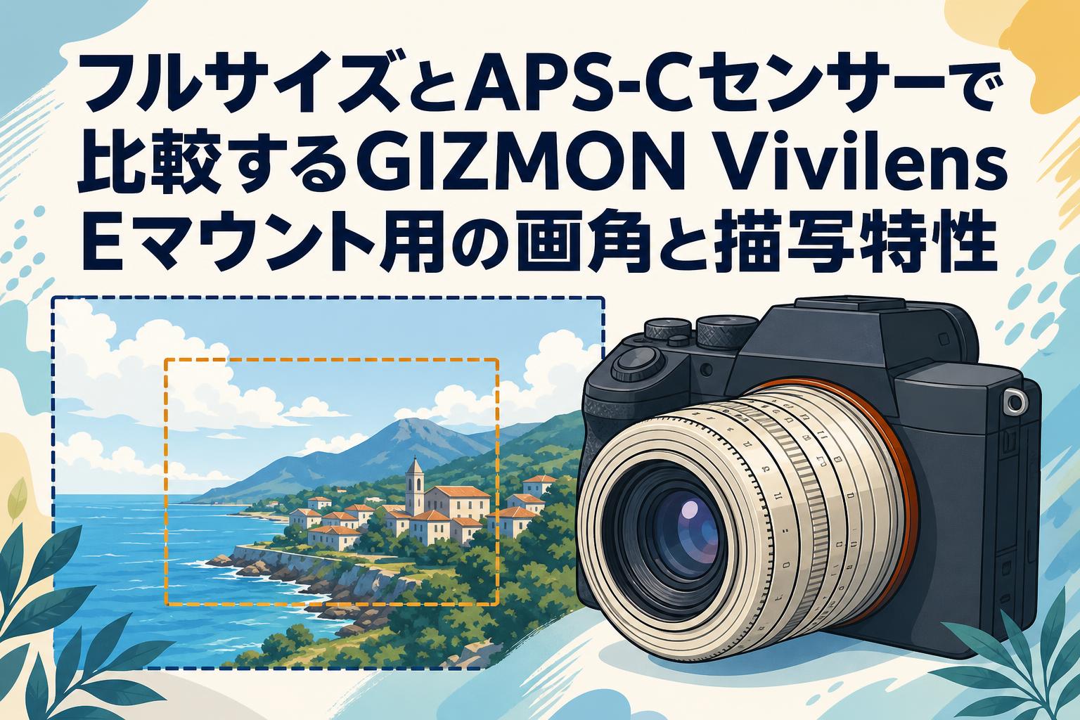 フルサイズとAPS-Cセンサーで比較するGIZMON Vivilens Eマウント用の画角と描写特性