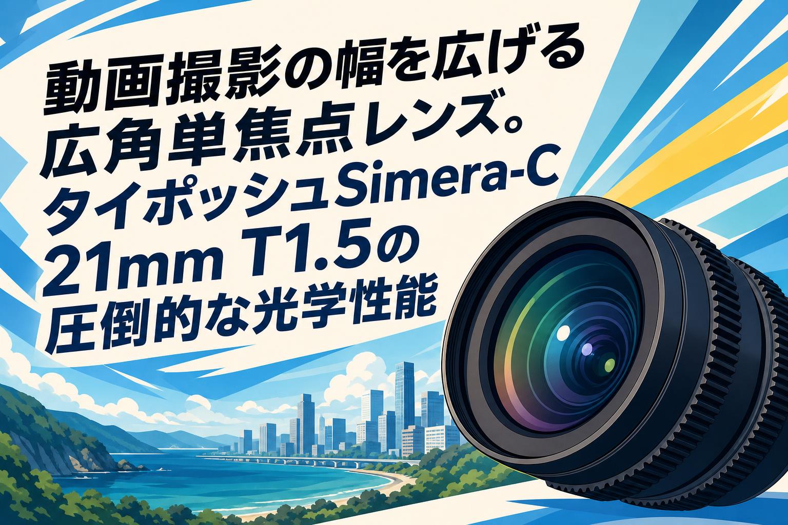 動画撮影の幅を広げる広角単焦点レンズ。タイポッシュSimera-C 21mm T1.5の圧倒的な光学性能