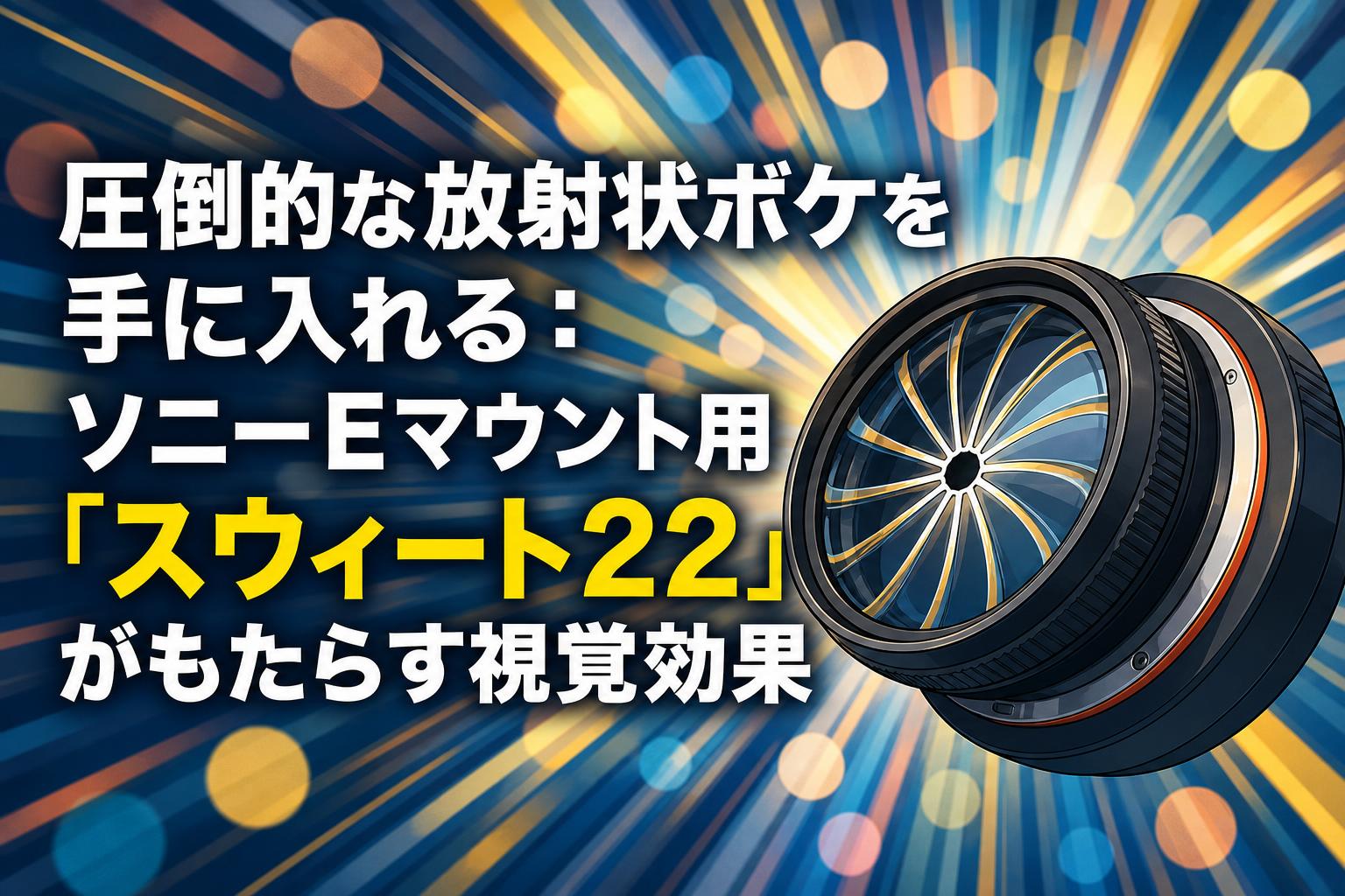 圧倒的な放射状ボケを手に入れる：ソニーEマウント用「スウィート22」がもたらす視覚効果