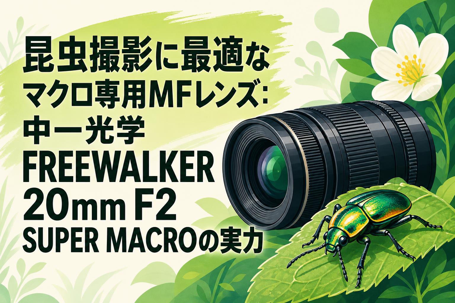 昆虫撮影に最適なマクロ専用MFレンズ：中一光学 FREEWALKER 20mm F2 SUPER MACROの実力