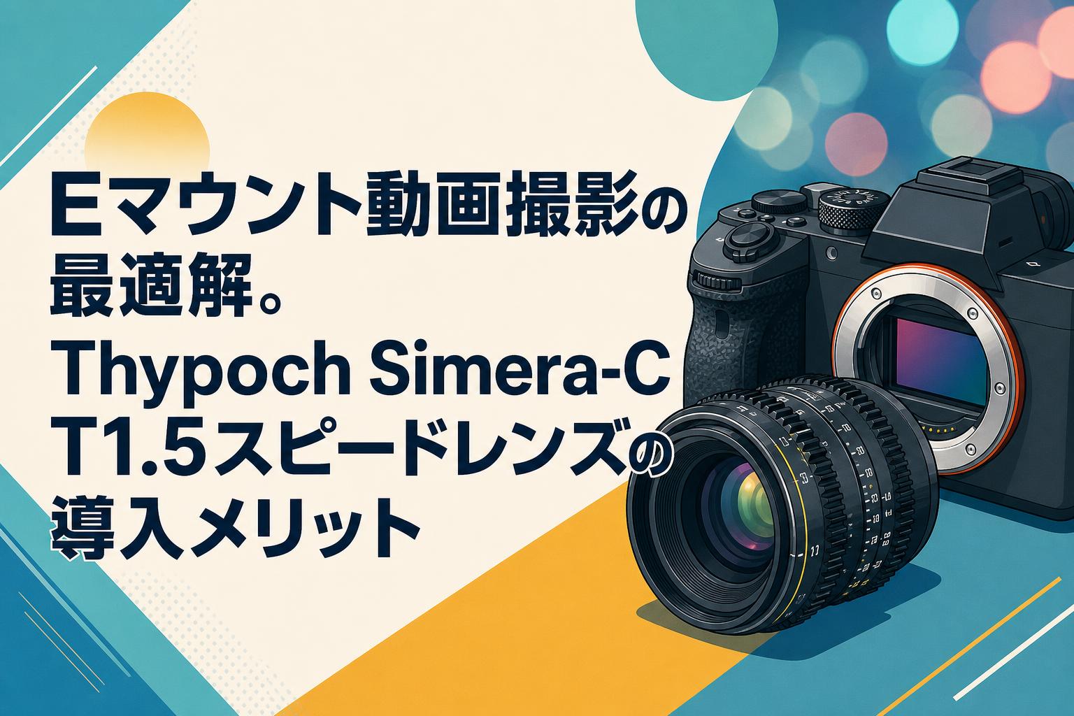 Eマウント動画撮影の最適解。Thypoch Simera-C T1.5スピードレンズの導入メリット