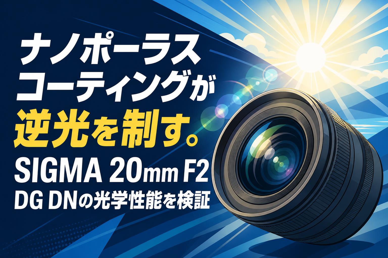 ナノポーラスコーティングが逆光を制す。SIGMA 20mm F2 DG DNの光学性能を検証