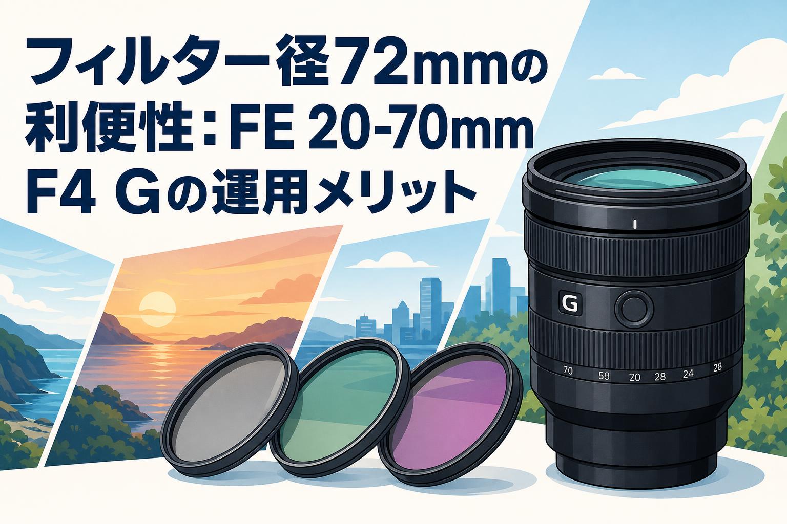 フィルター径72mmの利便性：FE 20-70mm F4 Gの運用メリット