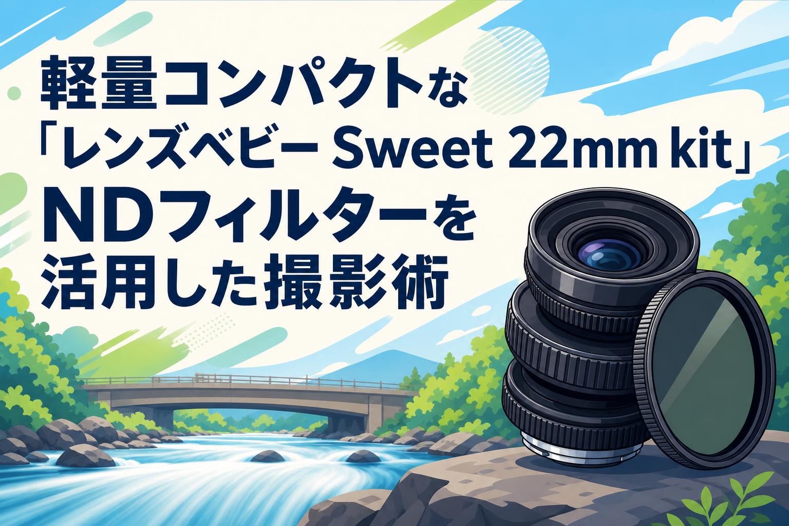 軽量コンパクトな「レンズベビー Sweet 22mm kit」NDフィルターを活用した撮影術
