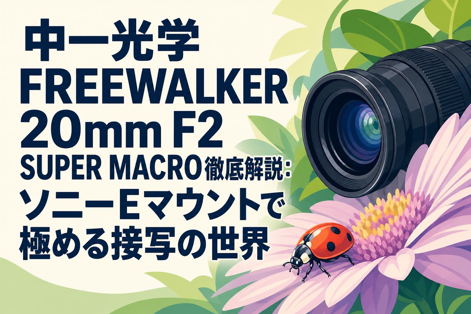 中一光学 FREEWALKER 20mm F2 SUPER MACRO徹底解説：ソニーEマウントで極める接写の世界