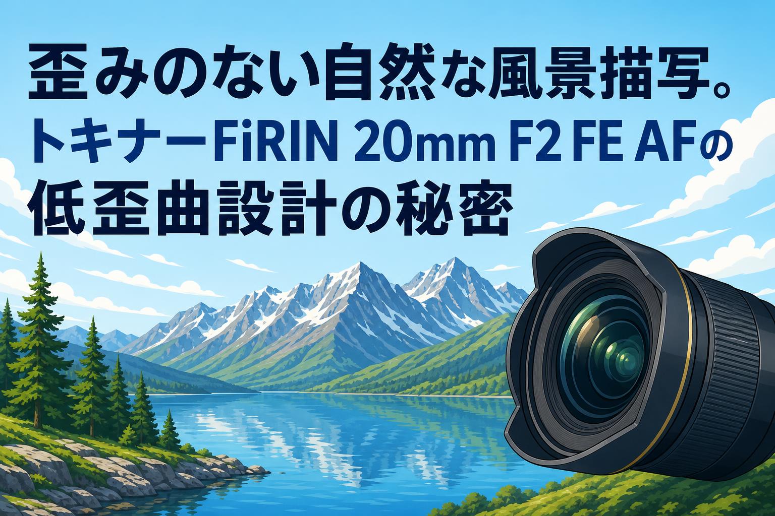 歪みのない自然な風景描写。トキナーFiRIN 20mm F2 FE AFの低歪曲設計の秘密