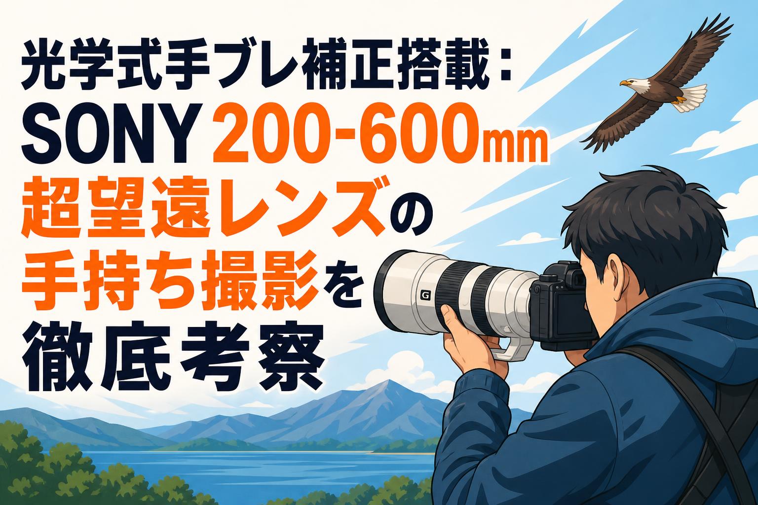 光学式手ブレ補正搭載：SONY 200-600mm超望遠レンズの手持ち撮影を徹底考察