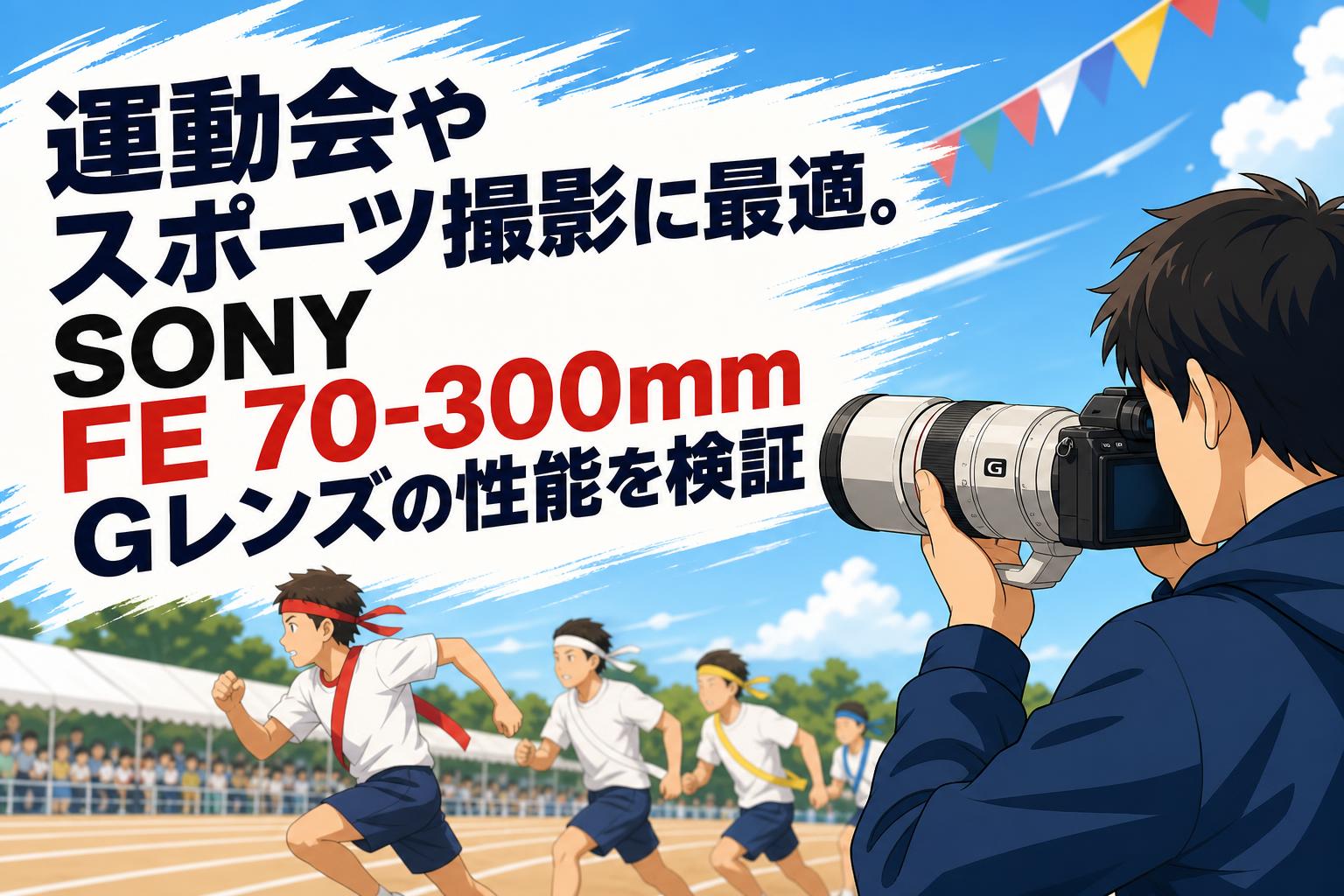 運動会やスポーツ撮影に最適。SONY FE 70-300mm Gレンズの性能を検証
