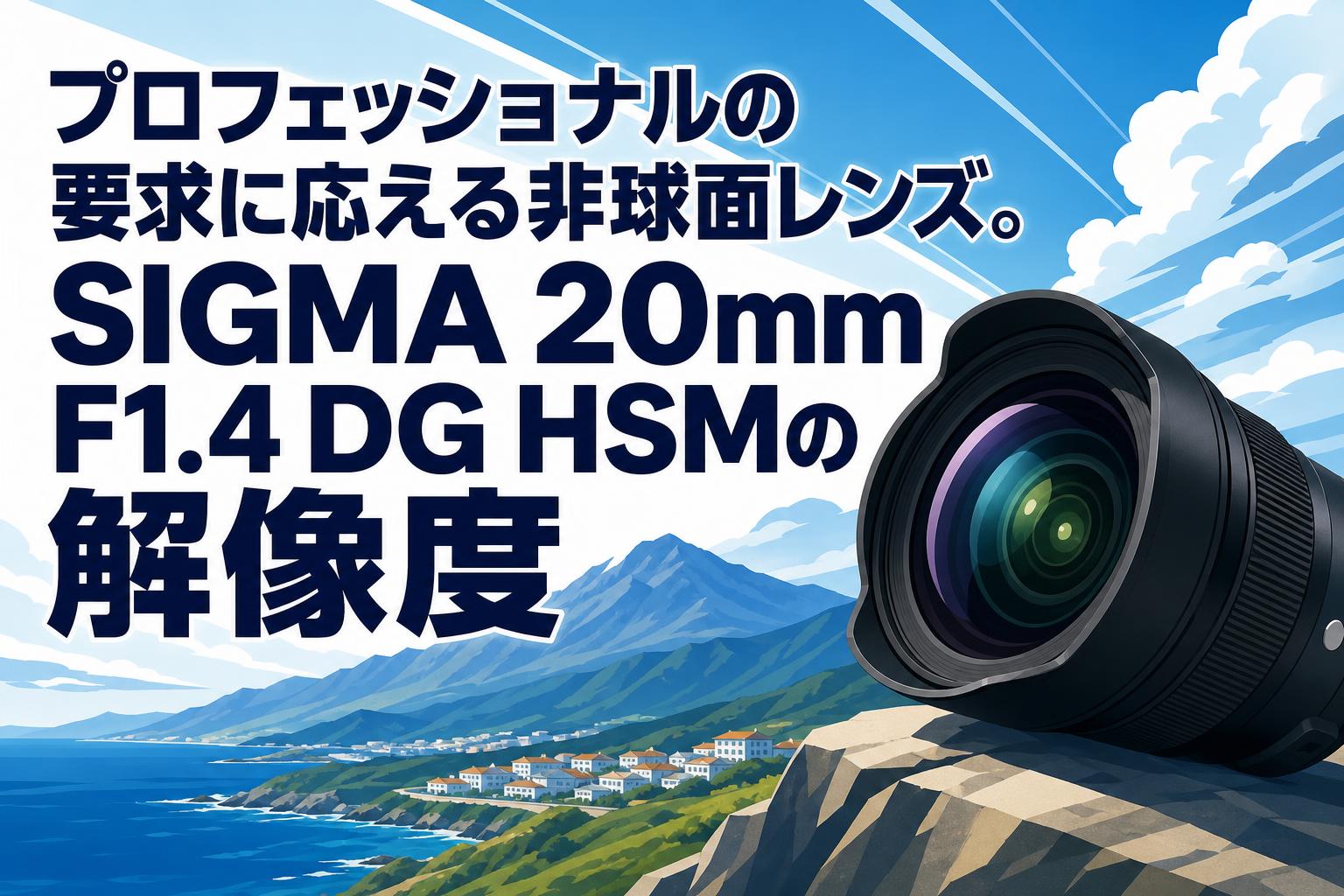 プロフェッショナルの要求に応える非球面レンズ。SIGMA 20mm F1.4 DG HSMの解像度