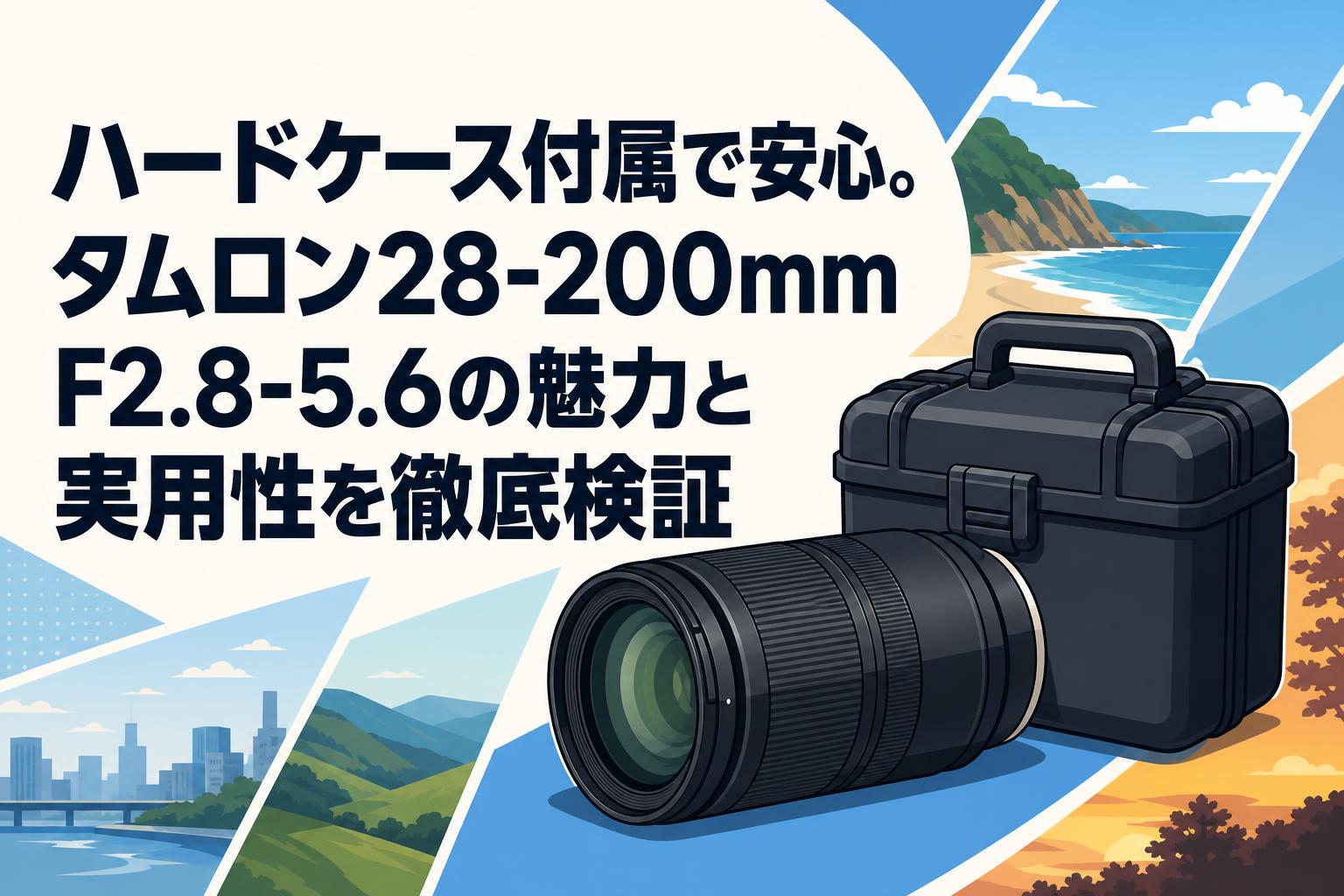 ハードケース付属で安心。タムロン28-200mm F2.8-5.6の魅力と実用性を徹底検証
