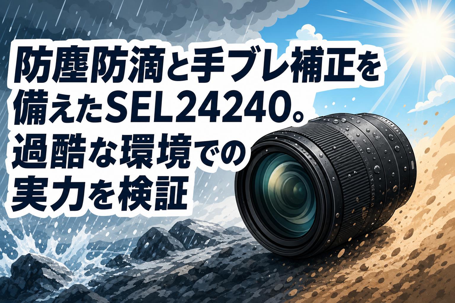 防塵防滴と手ブレ補正を備えたSEL24240。過酷な環境での実力を検証