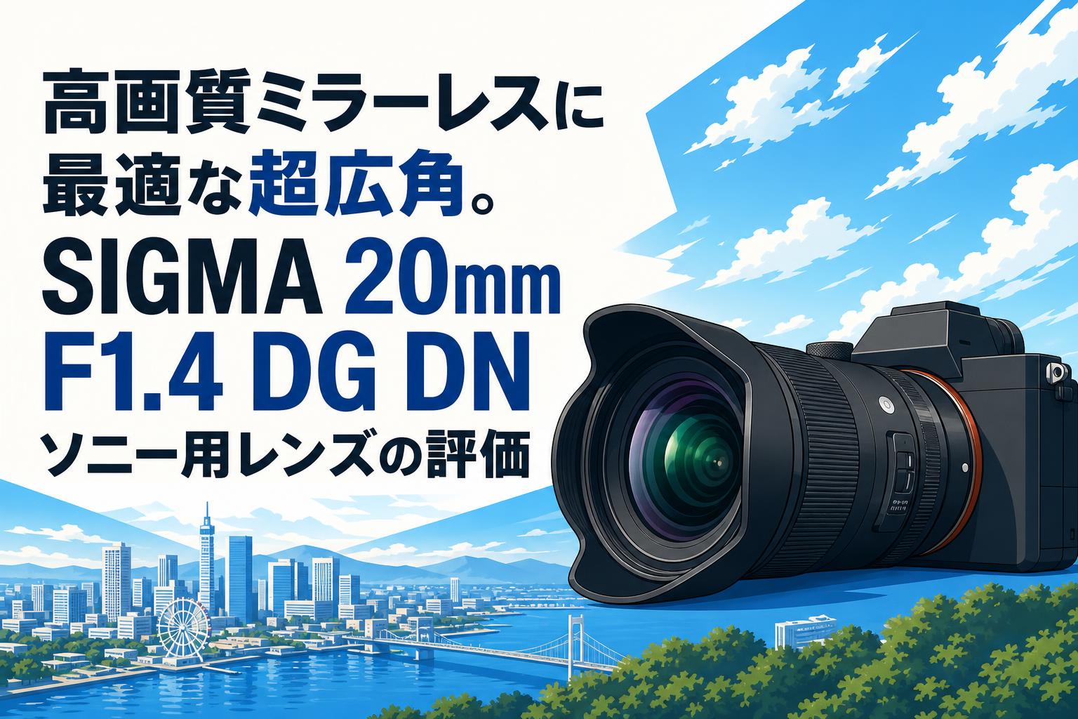 高画質ミラーレスに最適な超広角。SIGMA 20mm F1.4 DG DN ソニー用レンズの評価