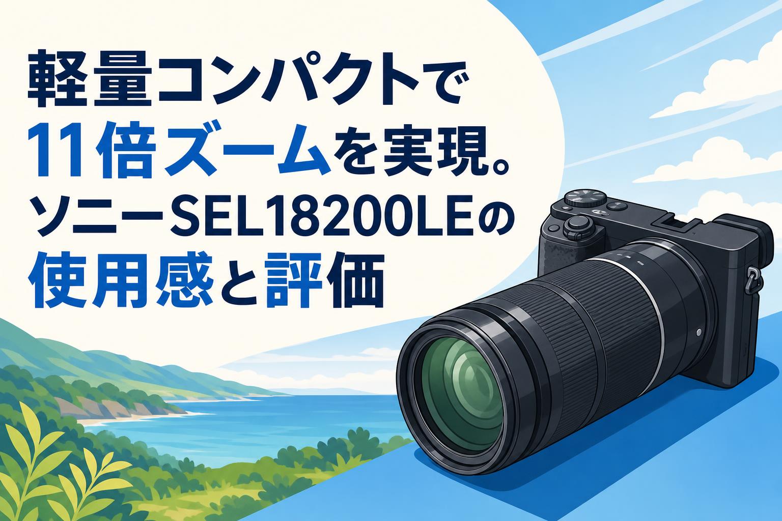 軽量コンパクトで11倍ズームを実現。ソニーSEL18200LEの使用感と評価