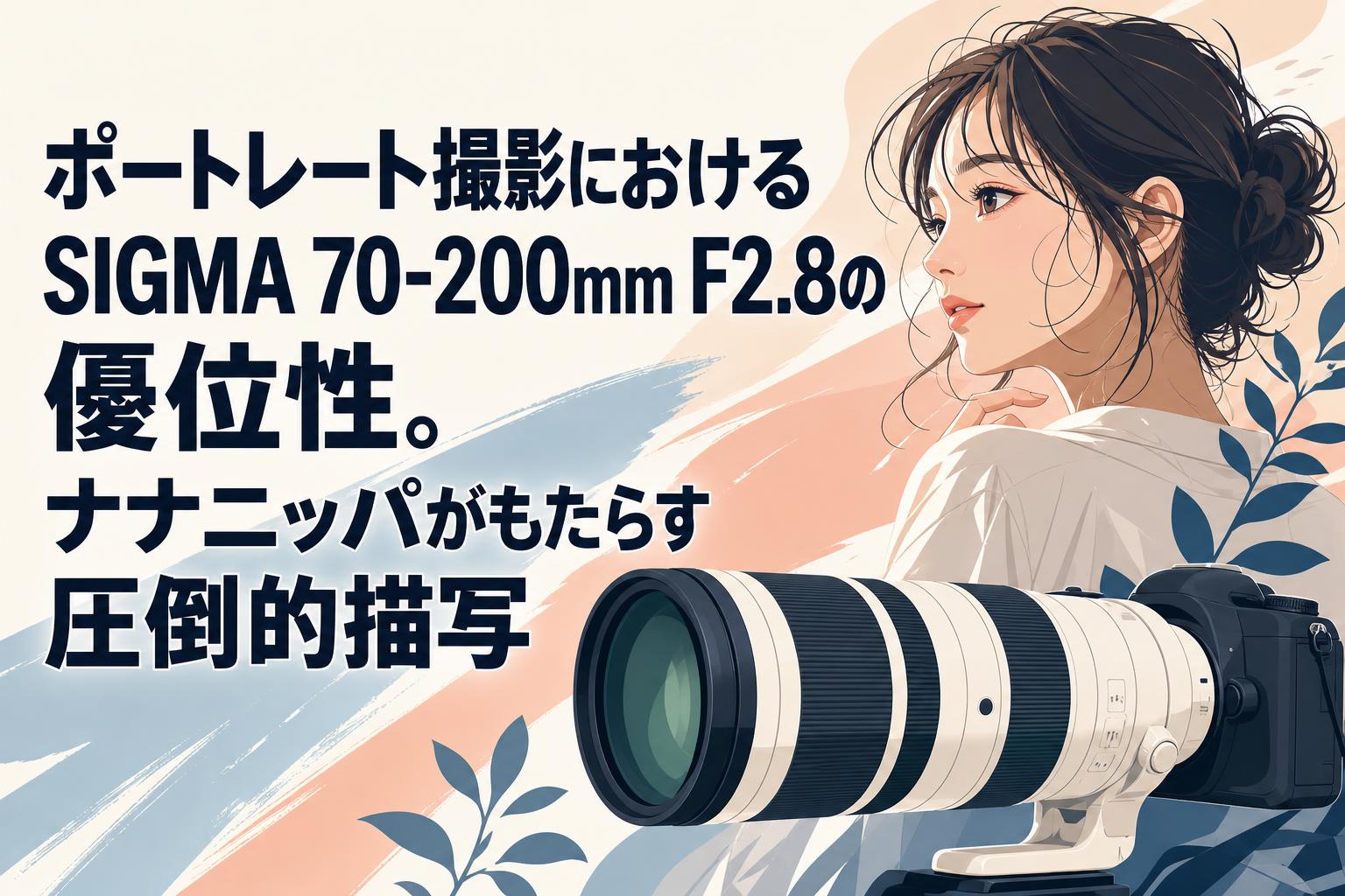 ポートレート撮影におけるSIGMA 70-200mm F2.8の優位性。ナナニッパがもたらす圧倒的描写