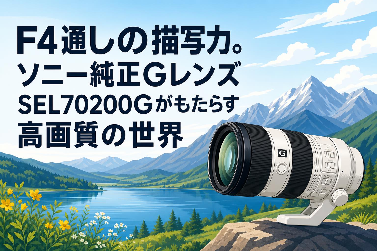 F4通しの描写力。ソニー純正GレンズSEL70200Gがもたらす高画質の世界