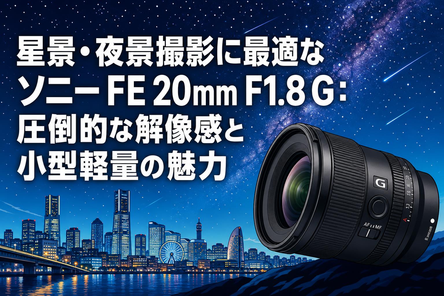 星景・夜景撮影に最適なソニー FE 20mm F1.8 G：圧倒的な解像感と小型軽量の魅力