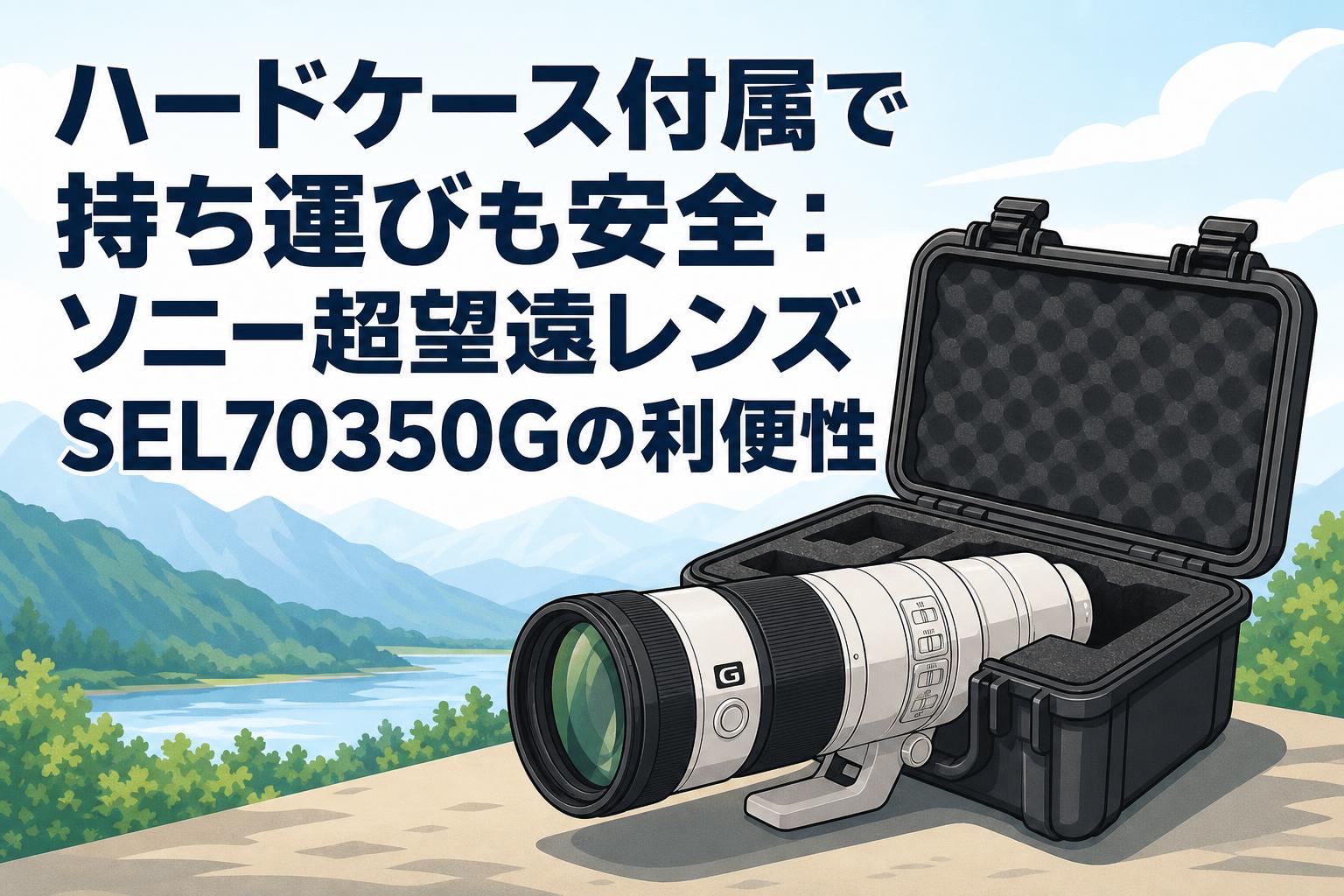 ハードケース付属で持ち運びも安全：ソニー超望遠レンズSEL70350Gの利便性