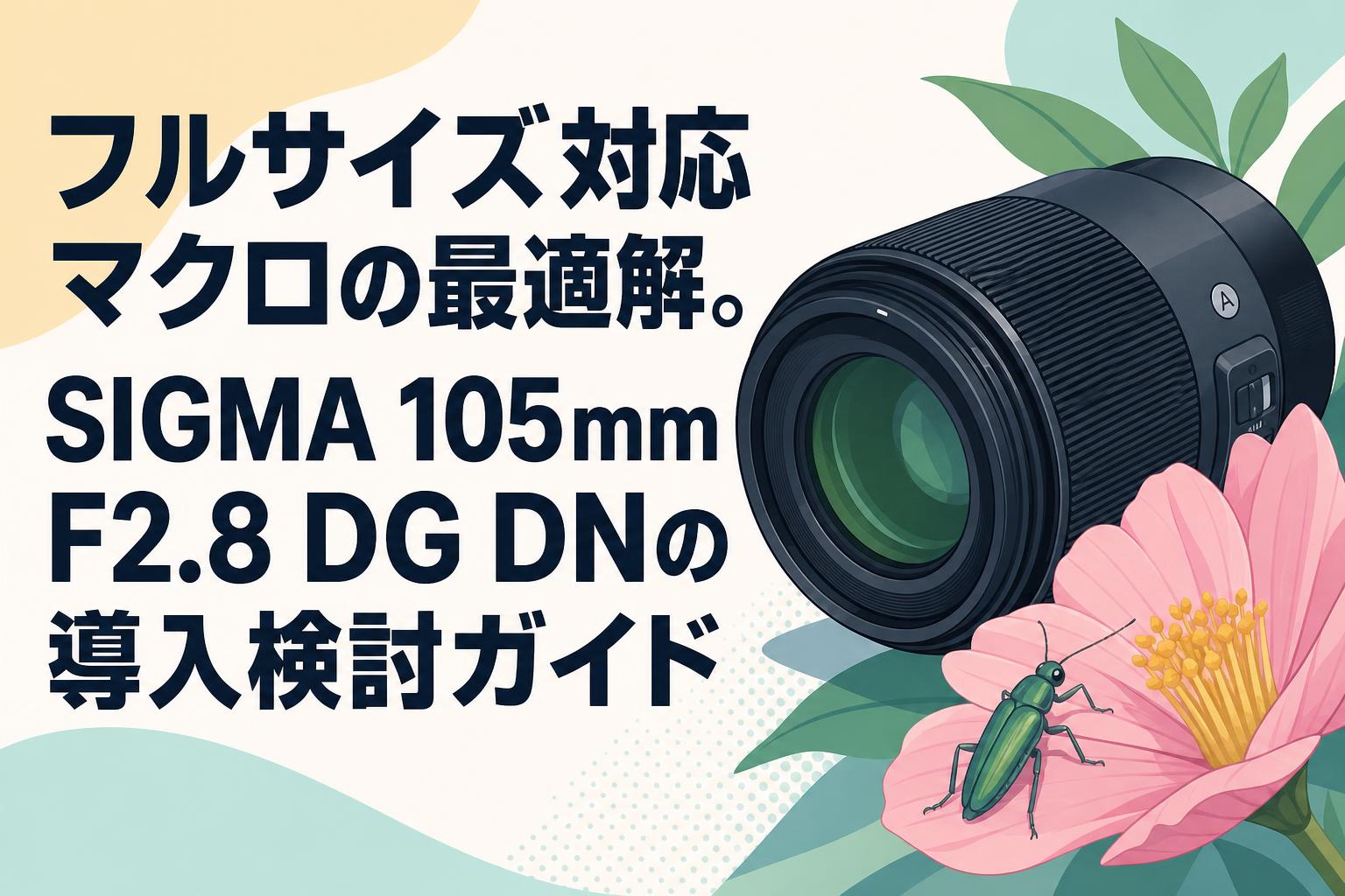 フルサイズ対応マクロの最適解。SIGMA 105mm F2.8 DG DNの導入検討ガイド