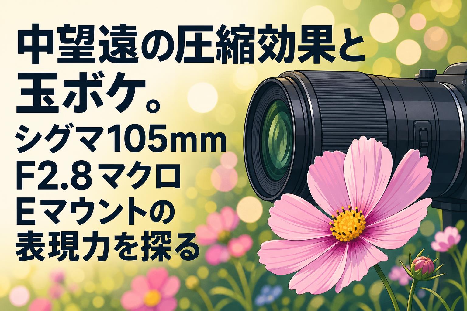 中望遠の圧縮効果と玉ボケ。シグマ105mm F2.8マクロEマウントの表現力を探る
