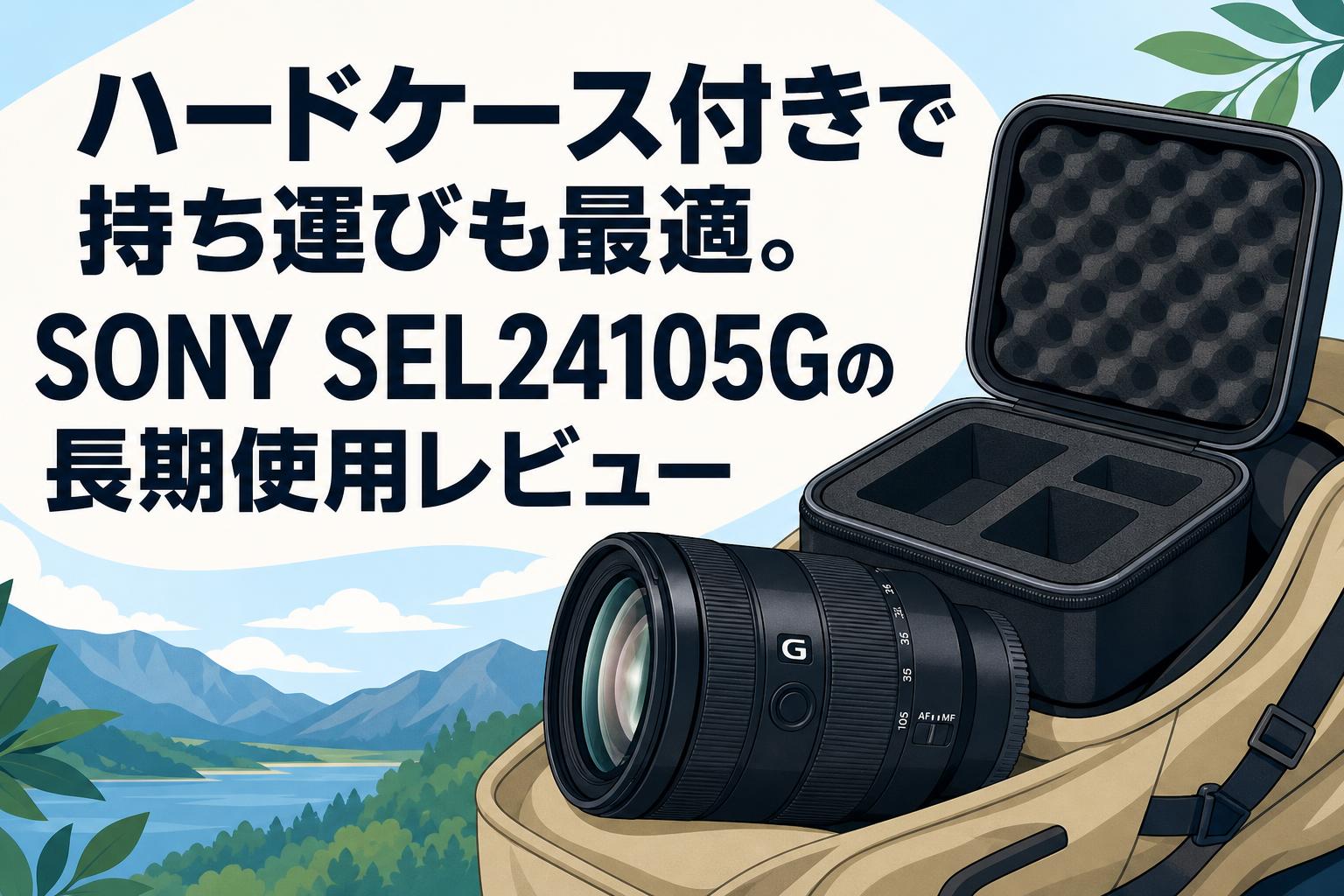 ハードケース付きで持ち運びも最適。SONY SEL24105Gの長期使用レビュー