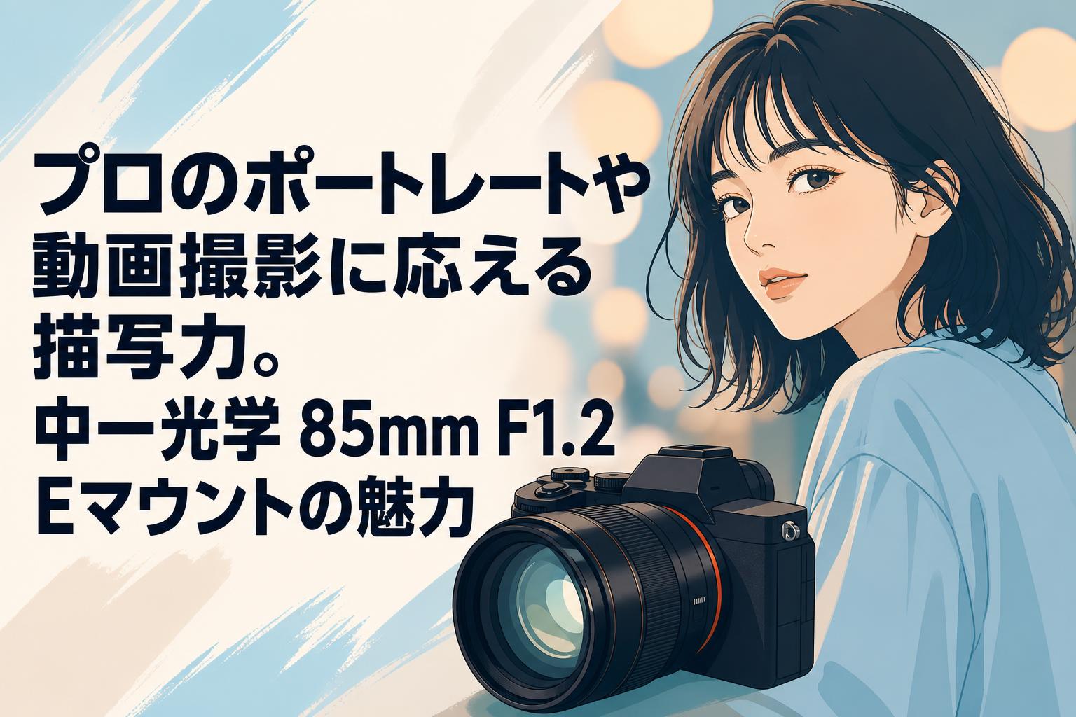 プロのポートレートや動画撮影に応える描写力。中一光学 85mm F1.2 Eマウントの魅力
