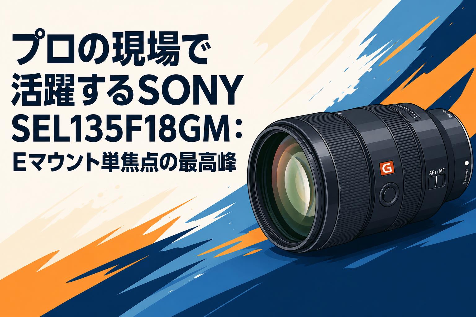 プロの現場で活躍するSONY SEL135F18GM：Eマウント単焦点の最高峰