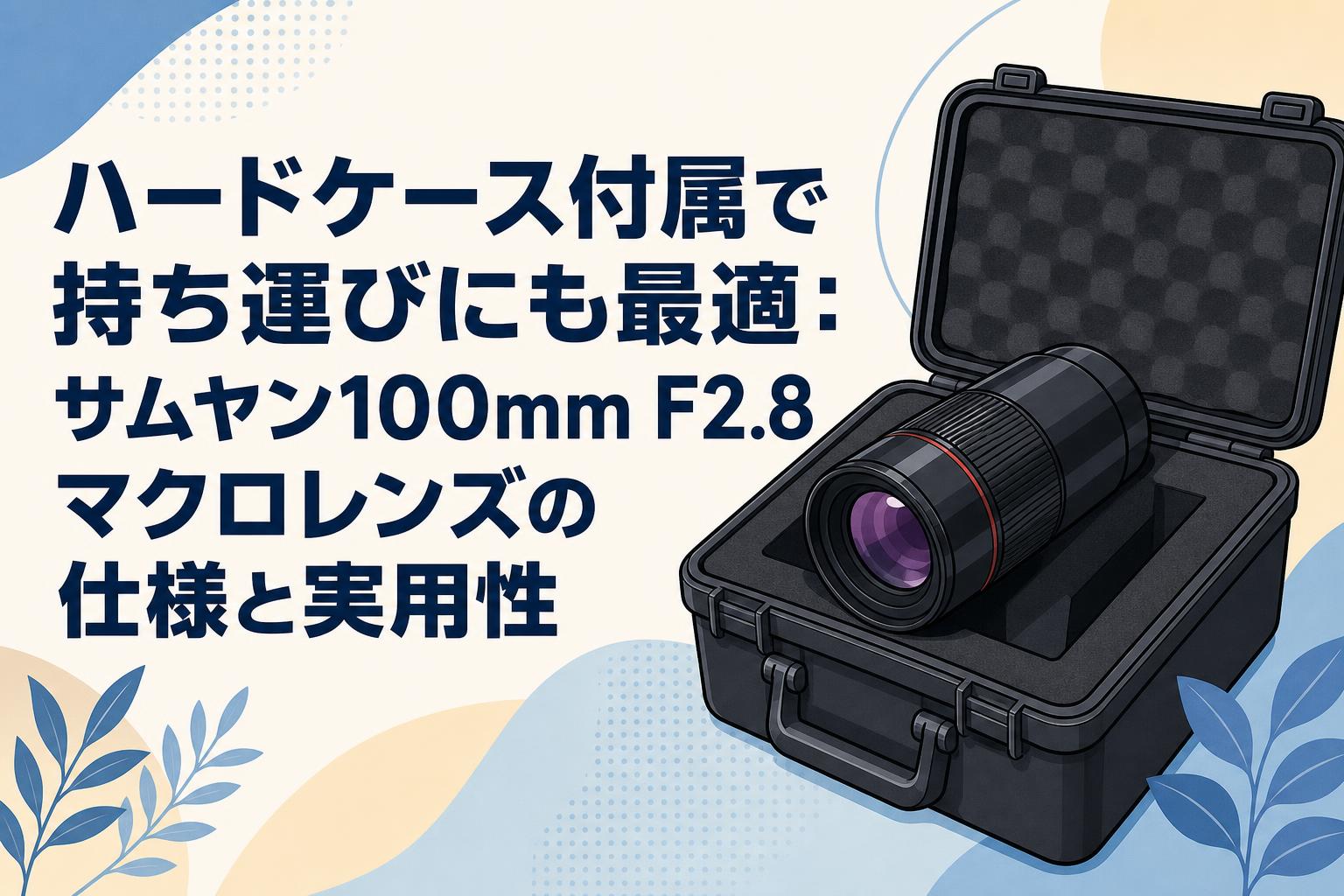 ハードケース付属で持ち運びにも最適：サムヤン100mm F2.8マクロレンズの仕様と実用性