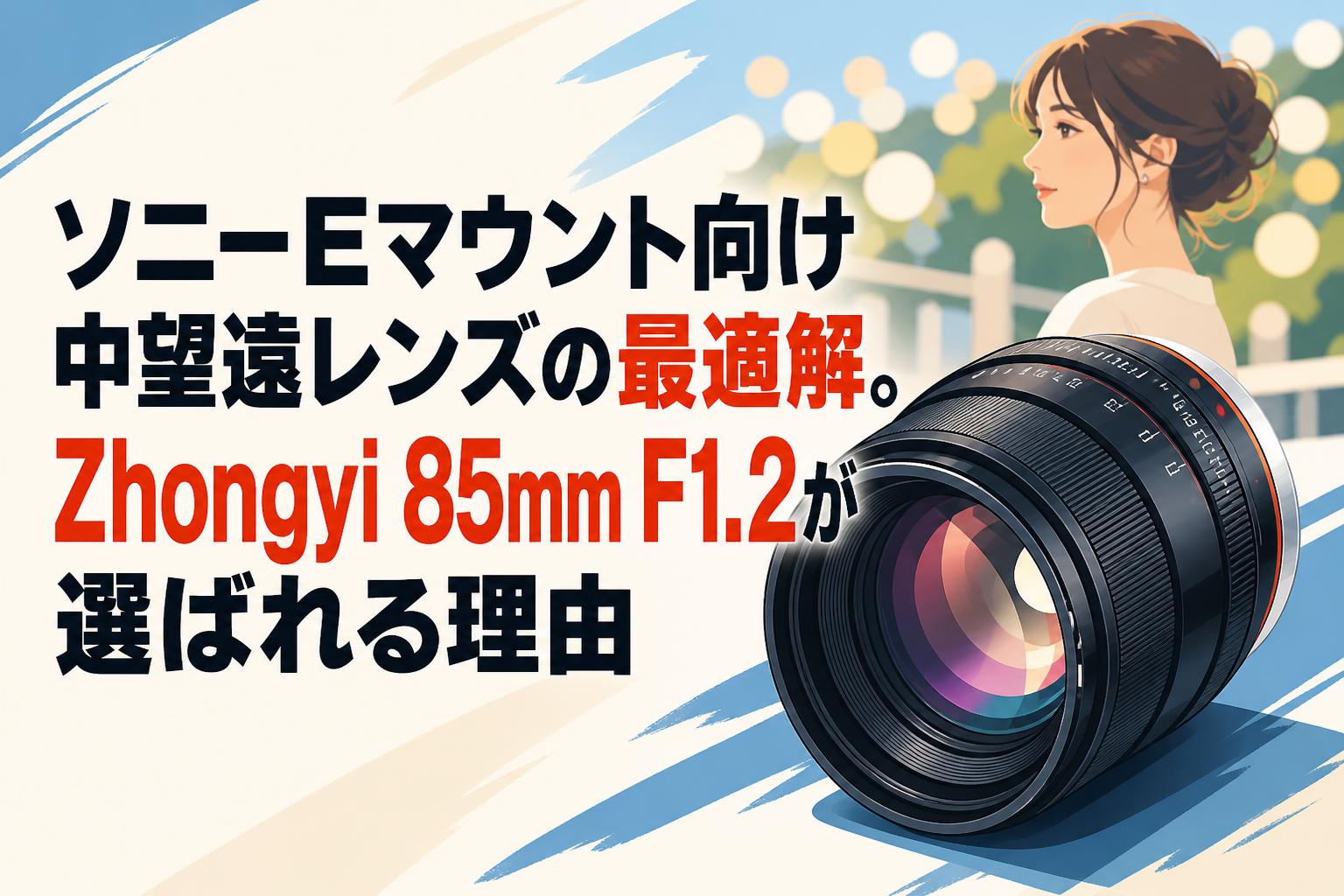ソニーEマウント向け中望遠レンズの最適解。Zhongyi 85mm F1.2が選ばれる理由
