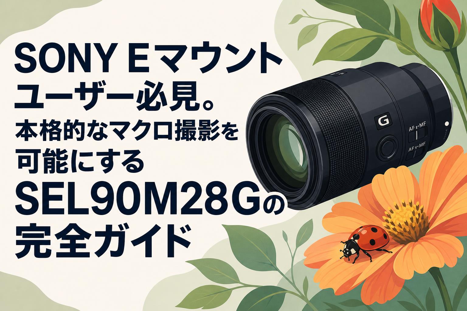 SONY Eマウントユーザー必見。本格的なマクロ撮影を可能にするSEL90M28Gの完全ガイド