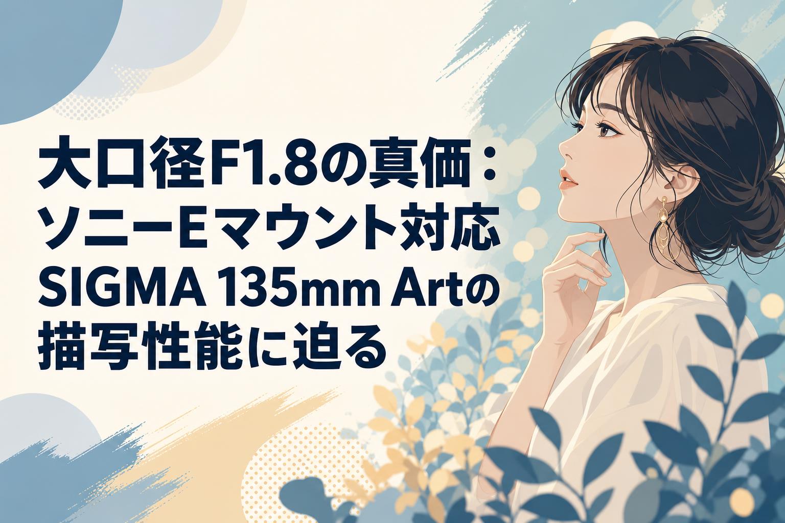 大口径F1.8の真価：ソニーEマウント対応SIGMA 135mm Artの描写性能に迫る