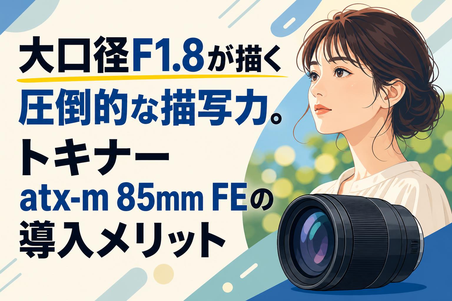 大口径F1.8が描く圧倒的な描写力。トキナー atx-m 85mm FEの導入メリット