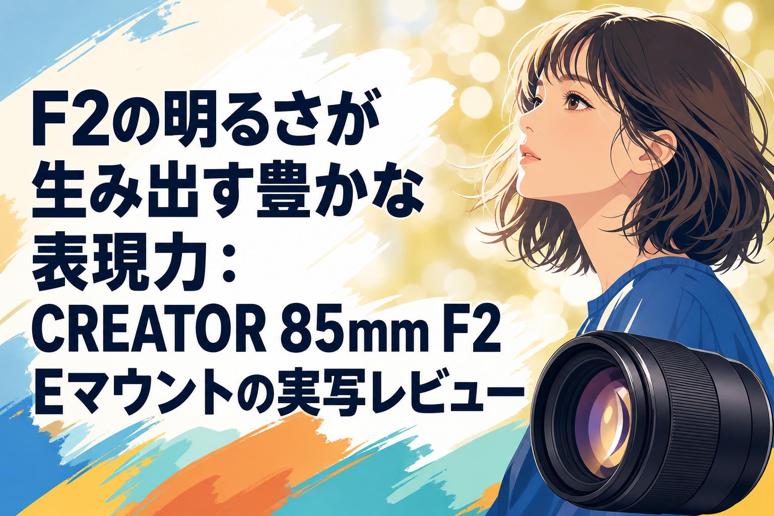 F2の明るさが生み出す豊かな表現力：CREATOR 85mm F2 Eマウントの実写レビュー