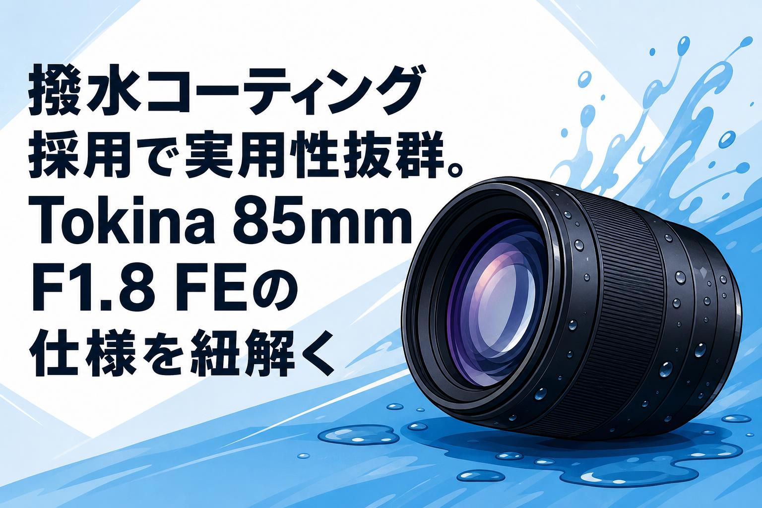 撥水コーティング採用で実用性抜群。Tokina 85mm F1.8 FEの仕様を紐解く