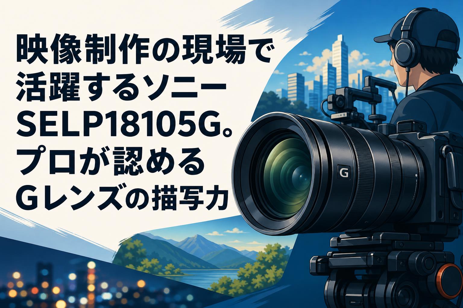 映像制作の現場で活躍するソニーSELP18105G。プロが認めるGレンズの描写力