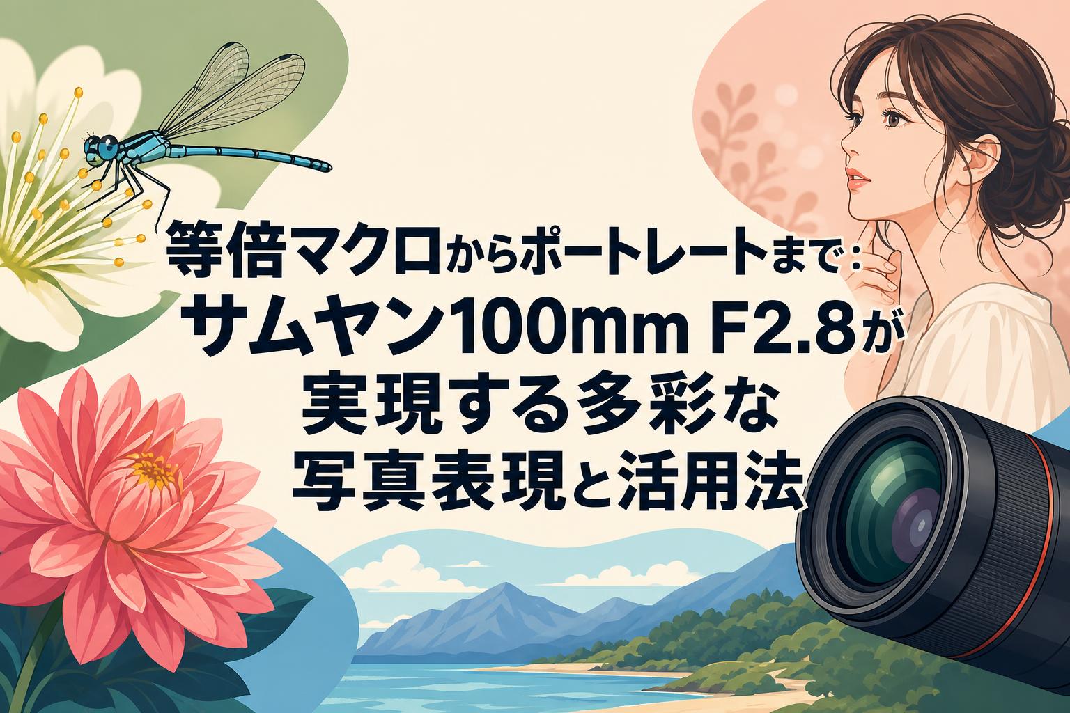 等倍マクロからポートレートまで：サムヤン100mm F2.8が実現する多彩な写真表現と活用法