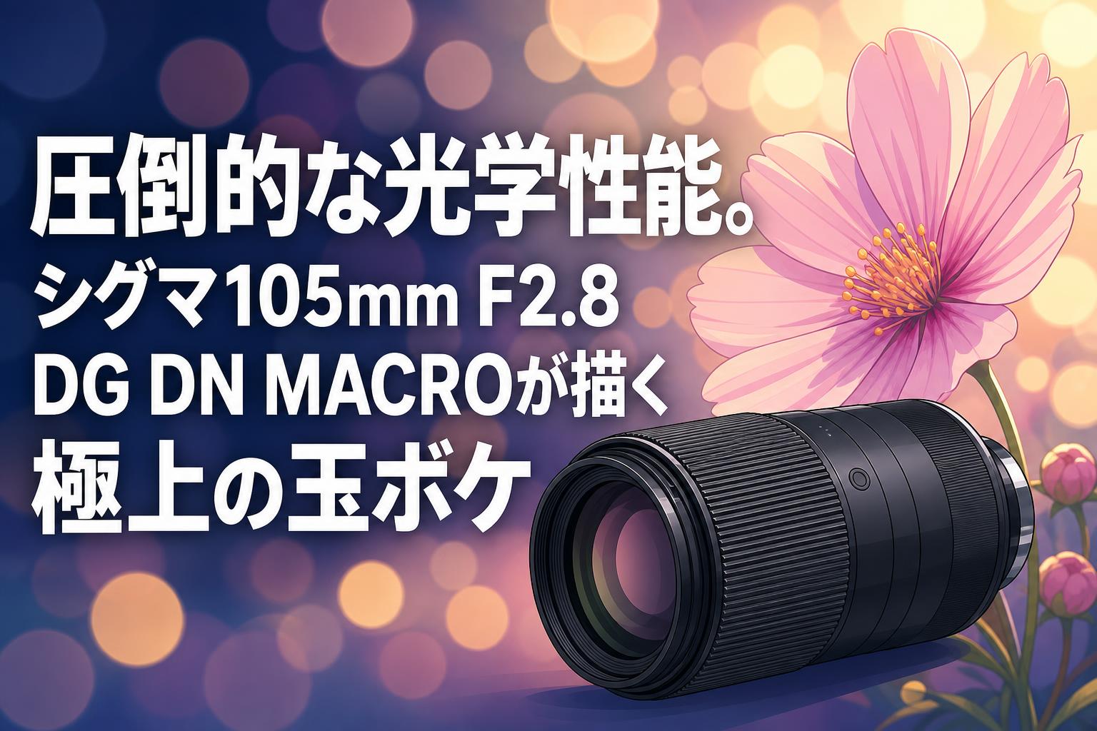 圧倒的な光学性能。シグマ105mm F2.8 DG DN MACROが描く極上の玉ボケ