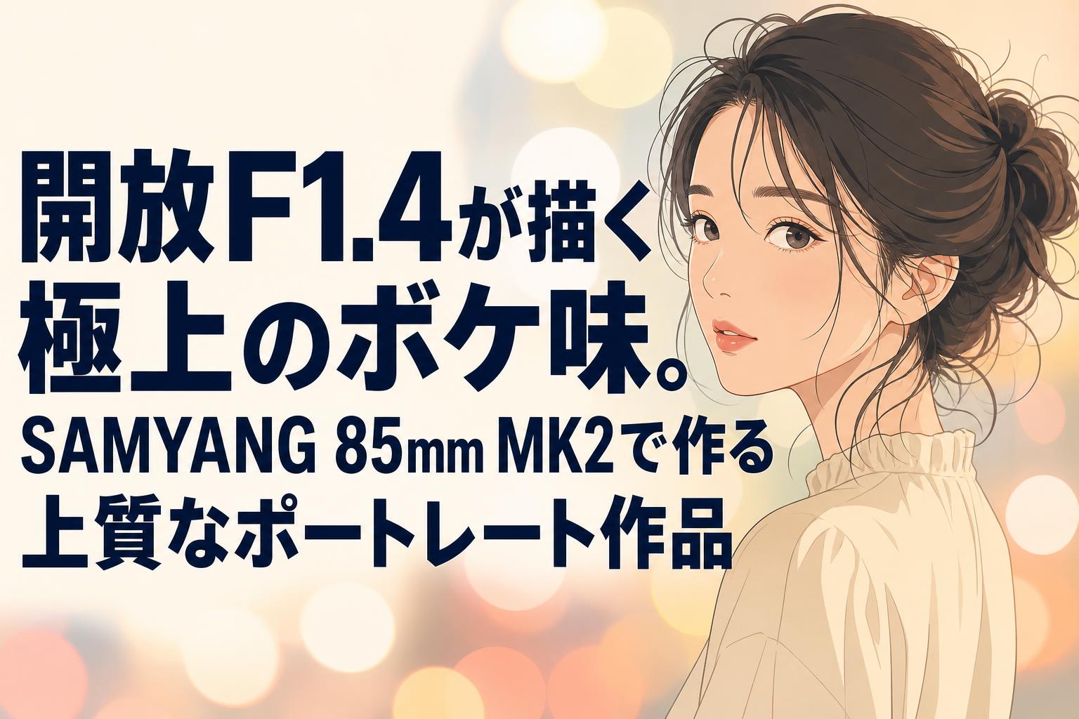 開放F1.4が描く極上のボケ味。SAMYANG 85mm MK2で作る上質なポートレート作品