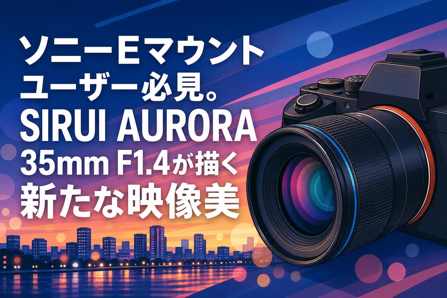 ソニーEマウントユーザー必見。SIRUI AURORA 35mm F1.4が描く新たな映像美