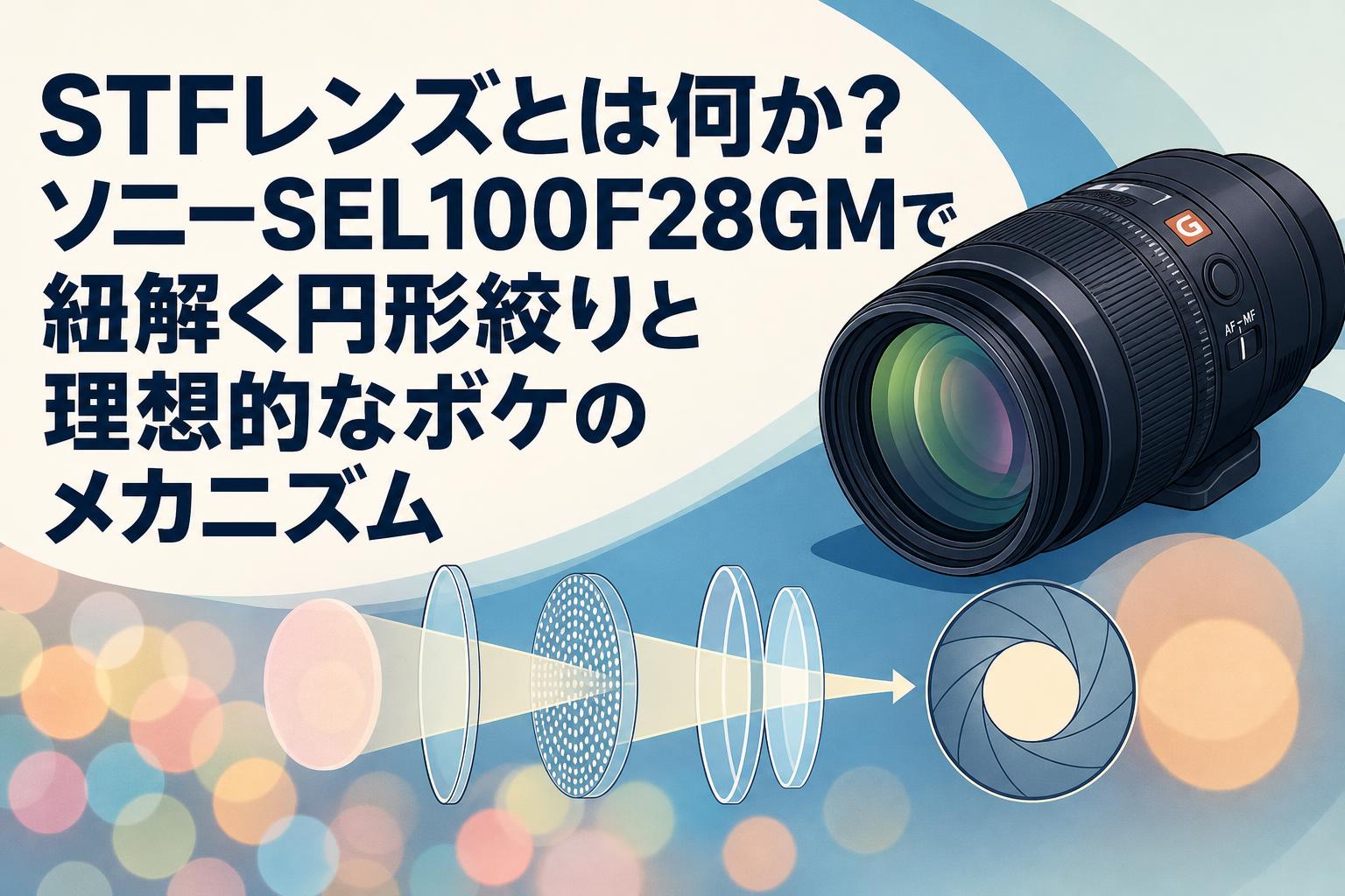 STFレンズとは何か？ソニーSEL100F28GMで紐解く円形絞りと理想的なボケのメカニズム