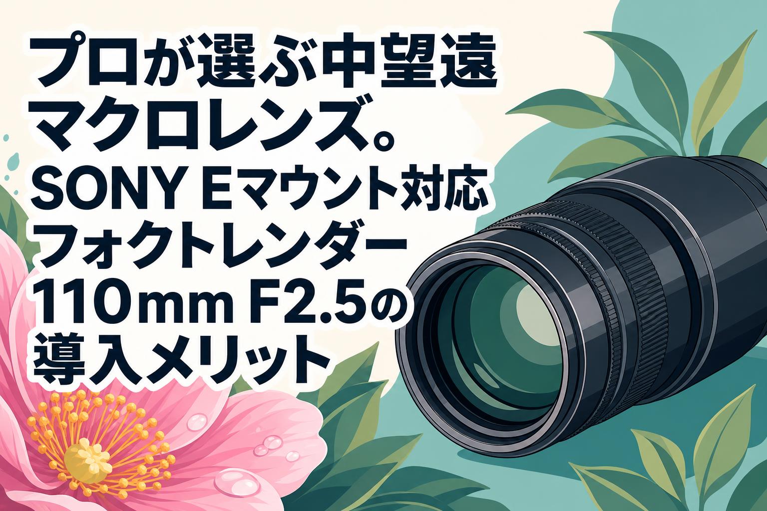 プロが選ぶ中望遠マクロレンズ。SONY Eマウント対応フォクトレンダー110mm F2.5の導入メリット