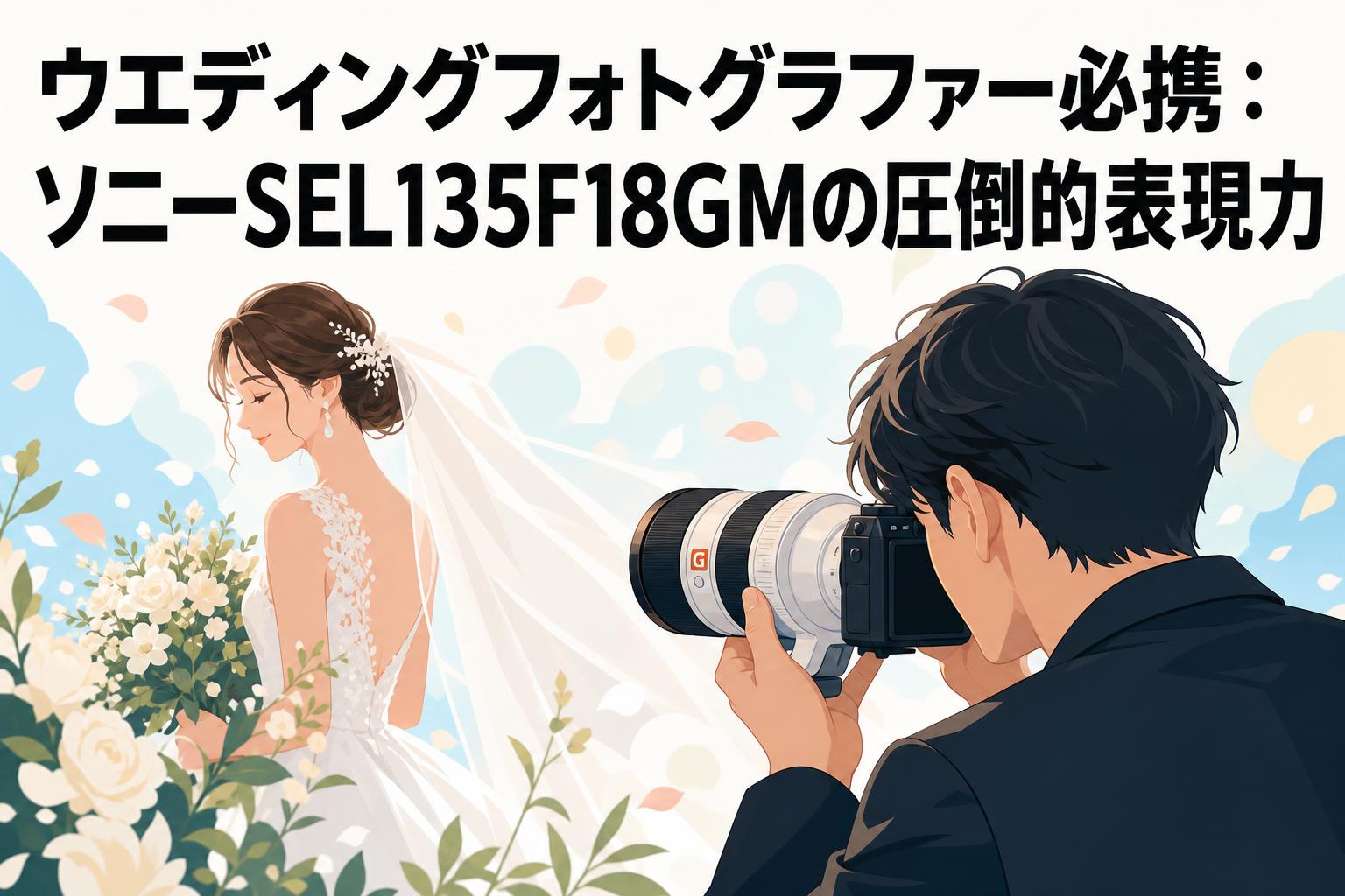 ウエディングフォトグラファー必携：ソニーSEL135F18GMの圧倒的表現力