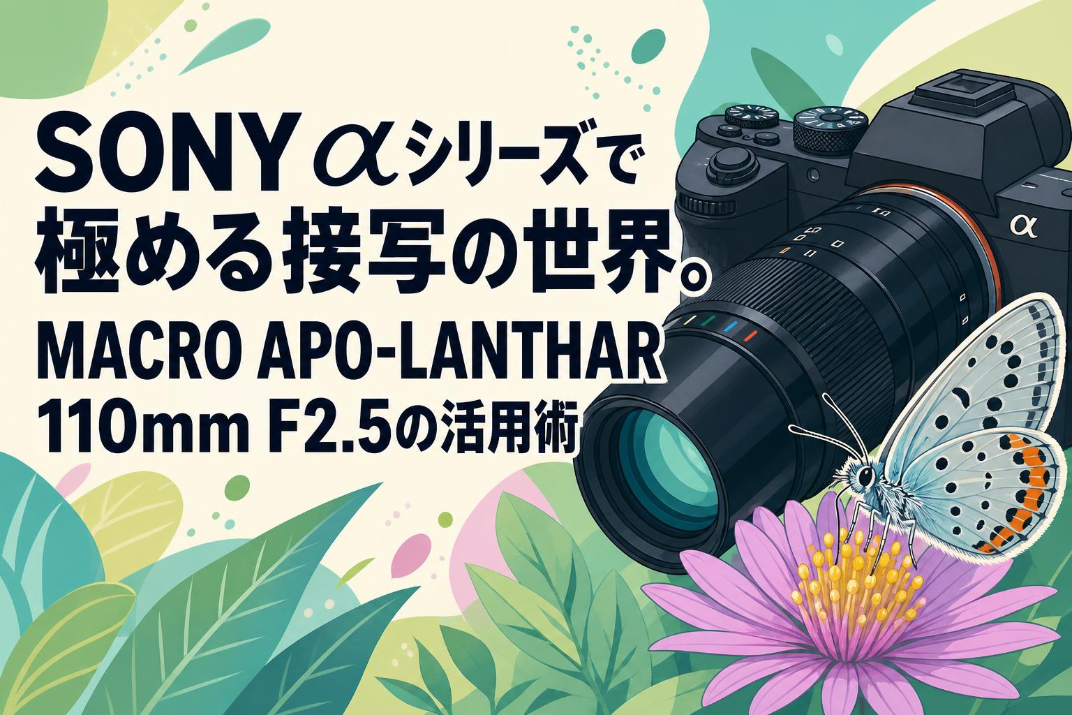 SONY αシリーズで極める接写の世界。MACRO APO-LANTHAR 110mm F2.5の活用術