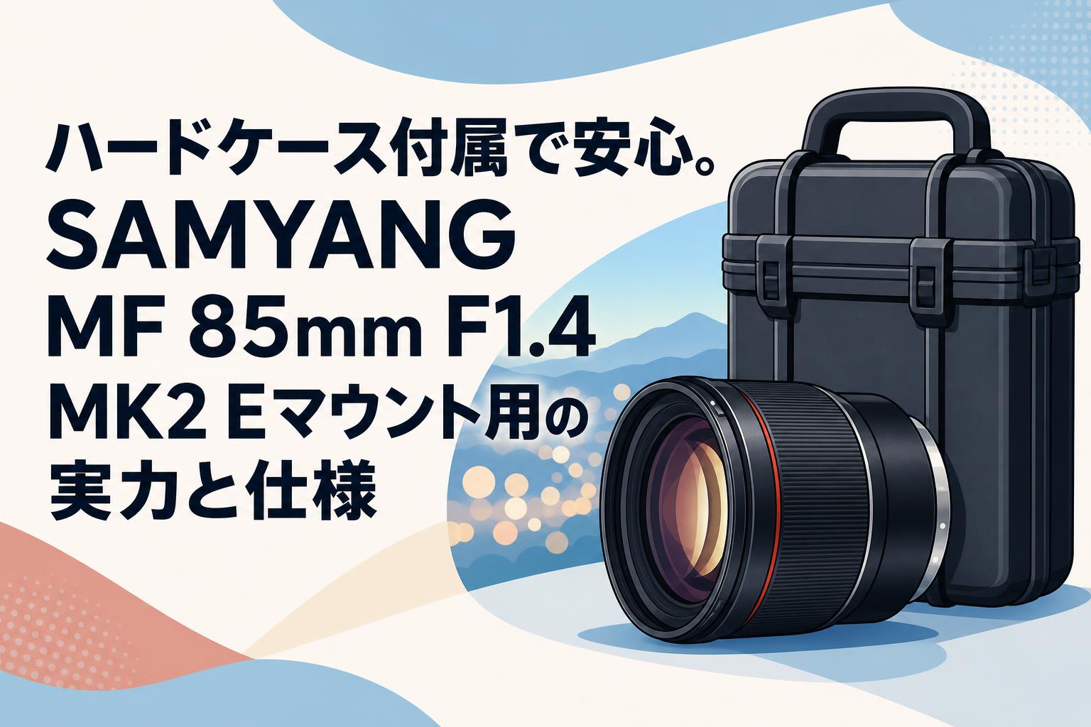 ハードケース付属で安心。SAMYANG MF 85mm F1.4 MK2 Eマウント用の実力と仕様